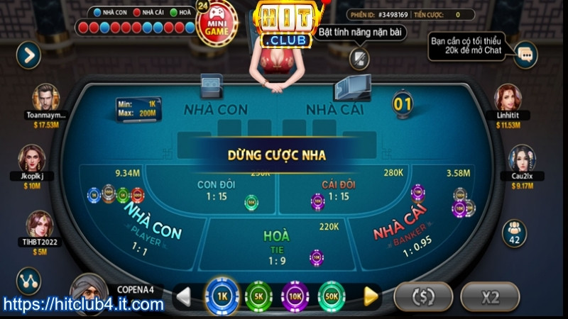 Baccarat với luật chơi hấp dẫn tại HITCLUB