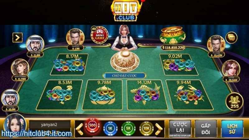 Cách thức đặt tiền cược bầu cua HITCLUB