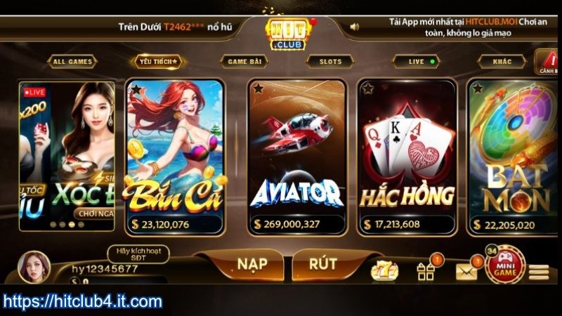 Hệ sinh thái game đổi thưởng tại HITCLUB